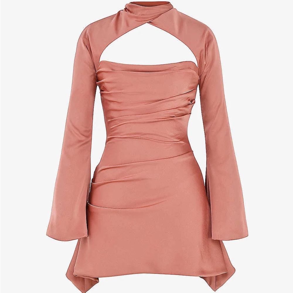 Long Sleeve Corset Mini Dress